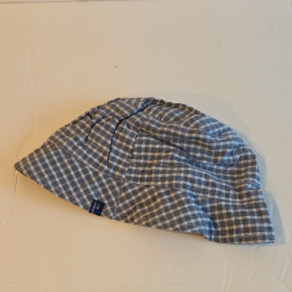 Jean BOURGET Kids Checkered Blue and Gray Hat